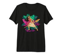 Disney Moana Born For This Floral Background Oar In Hand Camiseta premium