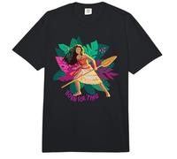 Disney Moana Born For This Floral Background Oar In Hand Comfort Colors Adult Heavyweight T-shirt