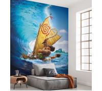 Disney Moana Dormitorio Pintado Azul Grande Fotomural 20.3x279cm Ride The Onda