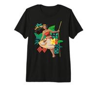 Disney Moana Floral Island Background Moana Leans From Rope Camiseta premium