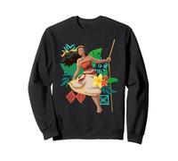 Disney Moana Floral Island Background Moana Leans From Rope Sudadera