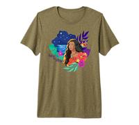 Disney Moana Follow The Stars Floral Night Sky Silhouette Camiseta premium