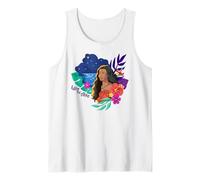 Disney Moana Follow The Stars Floral Night Sky Silhouette Camiseta sin Mangas