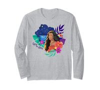 Disney Moana Follow The Stars Floral Night Sky Silhouette Manga Larga