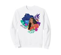 Disney Moana Follow The Stars Floral Night Sky Silhouette Sudadera