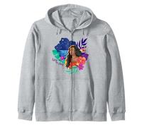 Disney Moana Follow The Stars Floral Night Sky Silhouette Sudadera con Capucha