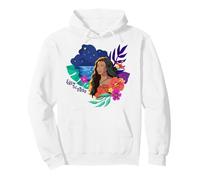 Disney Moana Follow The Stars Floral Night Sky Silhouette Sudadera con Capucha