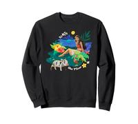 Disney Moana Go With The Flow Island Scenery Hei Hei And Pua Sudadera