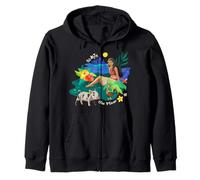 Disney Moana Go With The Flow Island Scenery Hei Hei And Pua Sudadera con Capucha