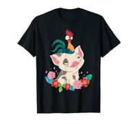 Disney Moana HeiHei Rooster Pua Flowers Camiseta