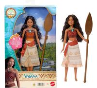 Disney Moana Live Action - Moana Singing Doll | Muñeca de moda posable canta en inglés y lleva un atuendo distintivo extraíble con remos y accesorios para collar