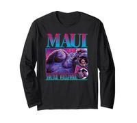 Disney Moana Maui You'Re Welcome Distressed Portrait Manga Larga