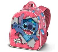 Disney-Mochila Basic, 31 x 39 cm, Capacidad 18.2 L, Rosa Stitch Thing
