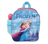 Disney Mochila escolar Frozen Elsa y Anna color azul con botella 400 ml