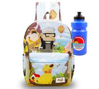 Disney Mochila escolar para niños con bolsa de libros de 17 pulgadas + más | Mochila escolar grande y duradera con bolsillo frontal con cremallera y botella de agua, ***, más - Disney Up School Supplies