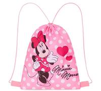Disney Mochila Natacion con Cordón para Niños, 29 x 38 cm, Mochila Saco de Natación con Ventilación (Rosa Minnie)