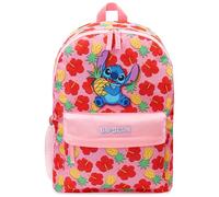 Disney Mochila Niña - Mochila Escolar Niña Infantil Escolar con Espalda Acolchada y Cintas Ajustables - Mochila Colegio con Bolsillo Frontal y Lateral (Rosa/Red)
