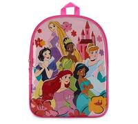 Disney Mochila para niños de 15 pulgadas | Impresionante mochila para niñas | Correas acolchadas y compartimento grande con cremallera para suministros de regreso a clases, Princesa rosada, 38,1 cm