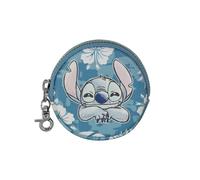 Disney-Monedero Cookie, 8.7 x 8.7 cm, Azul Stitch