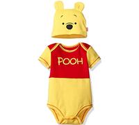 Disney Mono de Winnie the Pooh para ni?os con gorra, amarillo, 0 / 3M