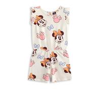 Disney Mono sin mangas multicolor de Minnie Mouse para niña | Ropa informal de verano con estampado de Minnie Mouse | Detalle de volante, cinturilla elástica y bolsillos | Mono cómodo para niña