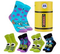 Disney Calcetines Niño Monsters Inc, Pack 5 Calcetines, Talla 30-39 a partir de 7-14 años, Calcetines Divertidos para Niño - Regalos Navidad (Multicolor, 11-14 años)