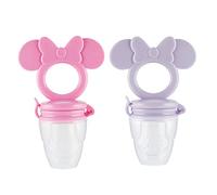 Disney Mordedor de Mickey y Minnie con alimentador de frutas, diseño seguro y duradero para calmar el dolor de dentición de tu bebé