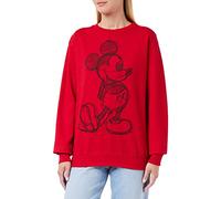 Disney Mujer Mickey Sketch Sudadera Not Applicable, Rojo (Red Red), 40 (Talla del Fabricante: Medium)