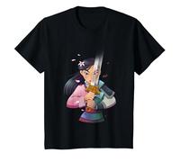 Disney Mulan Anime Half Girl Half Warrior Camiseta, Niños, Negro, 12 años
