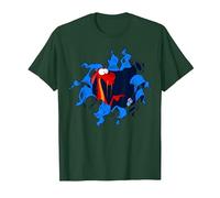 Disney Mulan Mushu Cri-Kee Takes The Blame Ripped Camiseta, Hombre, Verde Bosque, L