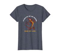 Disney Mulan Mushu Dragon Not Lizard Portrait Camiseta, Mujer, Azul Jaspeado, L
