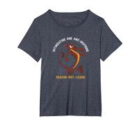 Disney Mulan Mushu Dragon Not Lizard Portrait Camiseta, Mujer tallas grandes, Azul Jaspeado, 2XL Grande