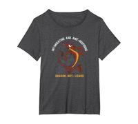 Disney Mulan Mushu Dragon Not Lizard Portrait Camiseta, Mujer tallas grandes, Jaspeado Oscuro, 1XL Grande