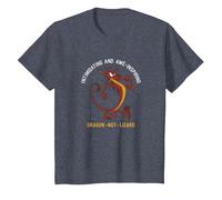 Disney Mulan Mushu Dragon Not Lizard Portrait Camiseta, Niños, Azul Jaspeado, 6 años