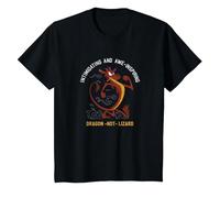 Disney Mulan Mushu Dragon Not Lizard Portrait Camiseta, Niños, Negro, 6 años