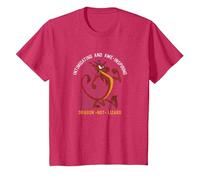 Disney Mulan Mushu Dragon Not Lizard Portrait Camiseta, Niños, Rojo Jaspeado, 4 años