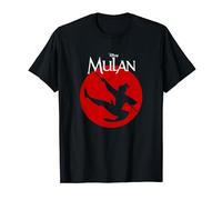 Disney Mulan Silhouette In Action Red Circle Camiseta