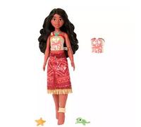 Mattel Disney Vaiana 2 Juguetes, Muñeca de moda Navegante Vaiana nadadora con 2 accesorios, corpiño con cambio de color y piernas móviles, inspirada en la película, JFF09
