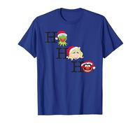 Disney Muppets Kermit Miss Piggy and Animal Holiday Camiseta, Hombre, Azul Real, S
