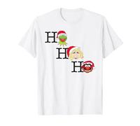 Disney Muppets Kermit Miss Piggy and Animal Holiday Camiseta, Hombre, Blanco, XL