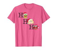 Disney Muppets Kermit Miss Piggy and Animal Holiday Camiseta, Hombre, Rosa jaspeado, S