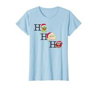 Disney Muppets Kermit Miss Piggy and Animal Holiday Camiseta, Mujer, Azul Bebé, S