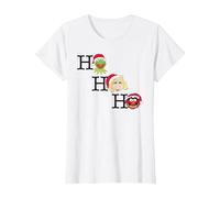 Disney Muppets Kermit Miss Piggy and Animal Holiday Camiseta, Mujer, Blanco, XXL