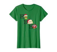 Disney Muppets Kermit Miss Piggy and Animal Holiday Camiseta, Mujer, Verde Kelly, S