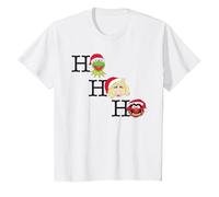Disney Muppets Kermit Miss Piggy and Animal Holiday Camiseta, Niños, Blanco, 10 años