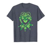 Disney Muppets Kermit the Frog in Clovers St Patrick’s Day Camiseta, Hombre, Azul Jaspeado, XXL