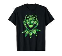 Disney Muppets Kermit the Frog in Clovers St Patrick’s Day Camiseta, Hombre, Negro, XXL