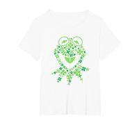 Disney Muppets Kermit the Frog in Clovers St Patrick’s Day Camiseta, Mujer tallas grandes, Blanco, 3XL Grande