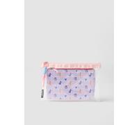 DISNEY, Neceser Rosa Transparente Con Estampado De Stitch, Mujer, Rosa Claro, Talla: FASUL