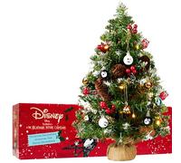 Disney Nightmare Before Christmas Árbol de Navidad con Luces LED Incorporadas 50 cm, Arbol Artificial Pequeño con Adornos, Navidad Decoración Mesa (Multi TNBC)